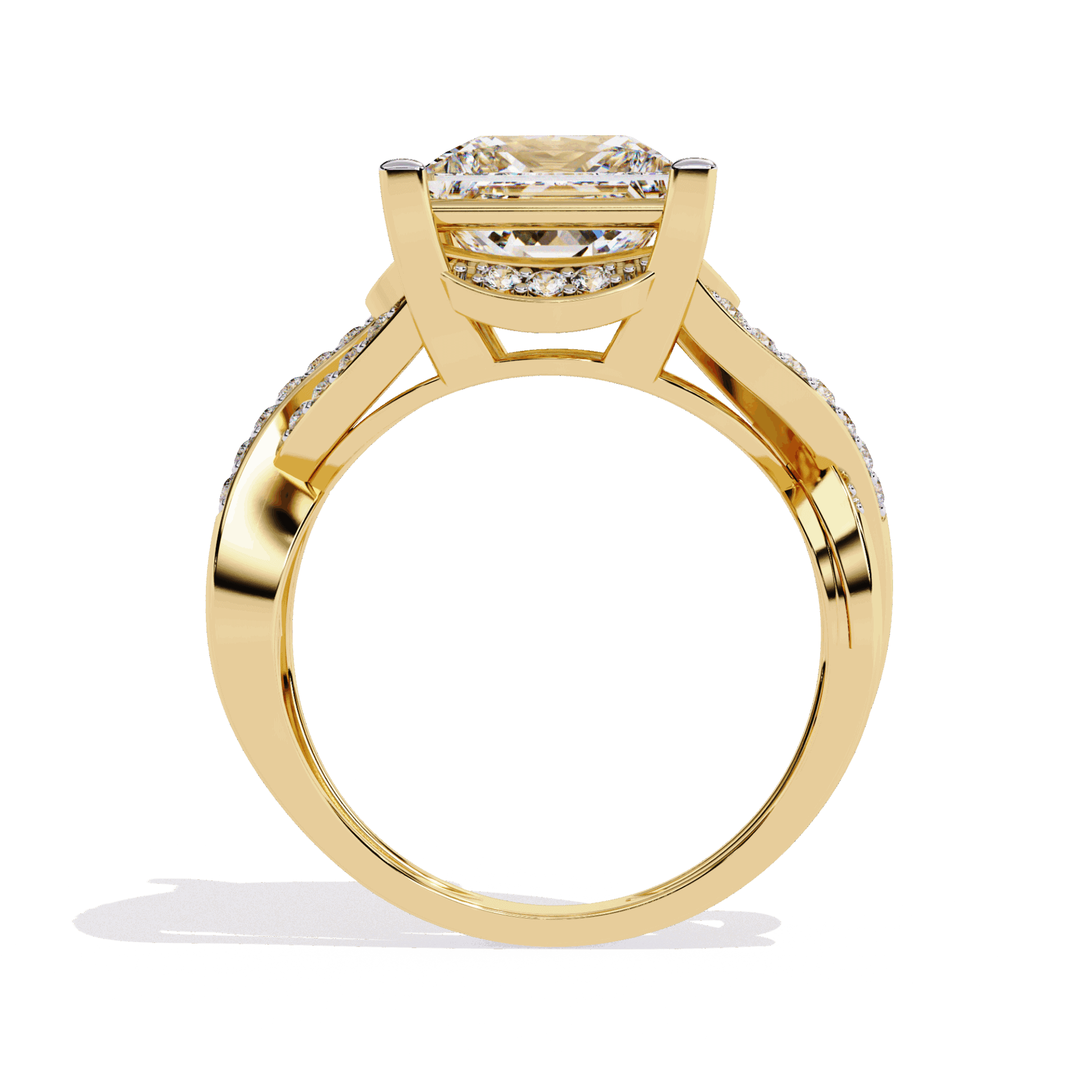 3.5 Carat Princess Party Ready Cocktail Ring in Moissanite | House of Estara