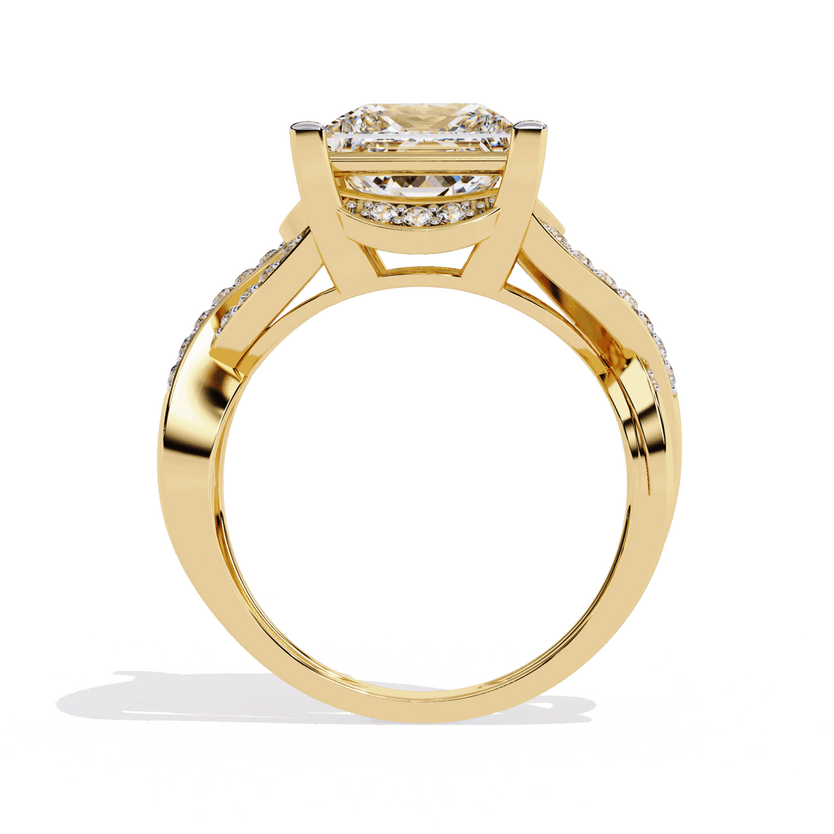 3.5 Carat Princess Party Ready Cocktail Ring in Moissanite | House of Estara