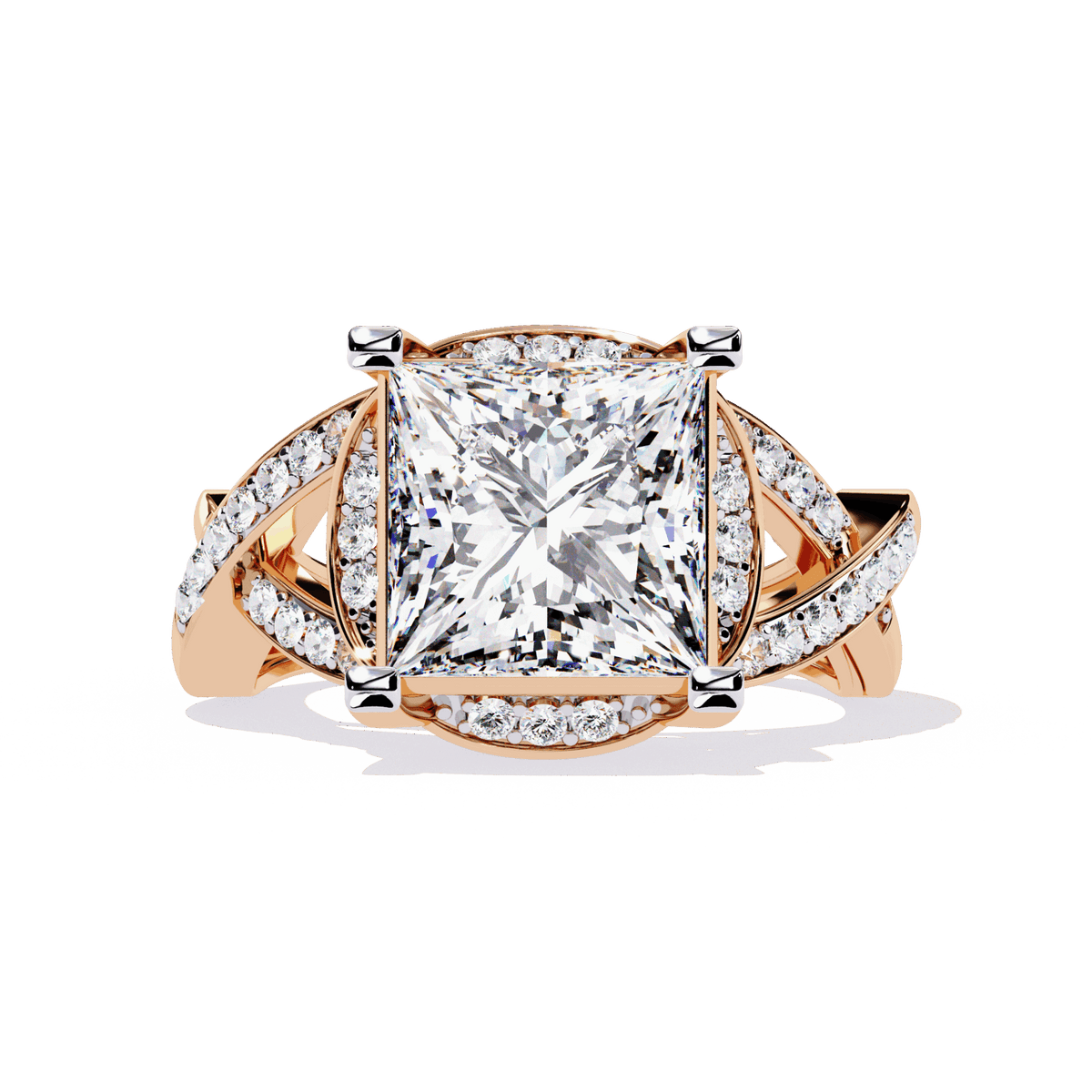 3.5 Carat Princess Party Ready Cocktail Ring in Moissanite | House of Estara