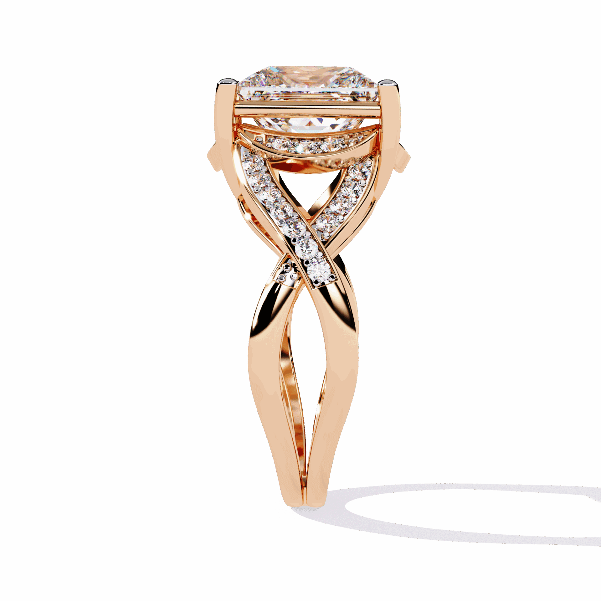 3.5 Carat Princess Party Ready Cocktail Ring in Moissanite | House of Estara