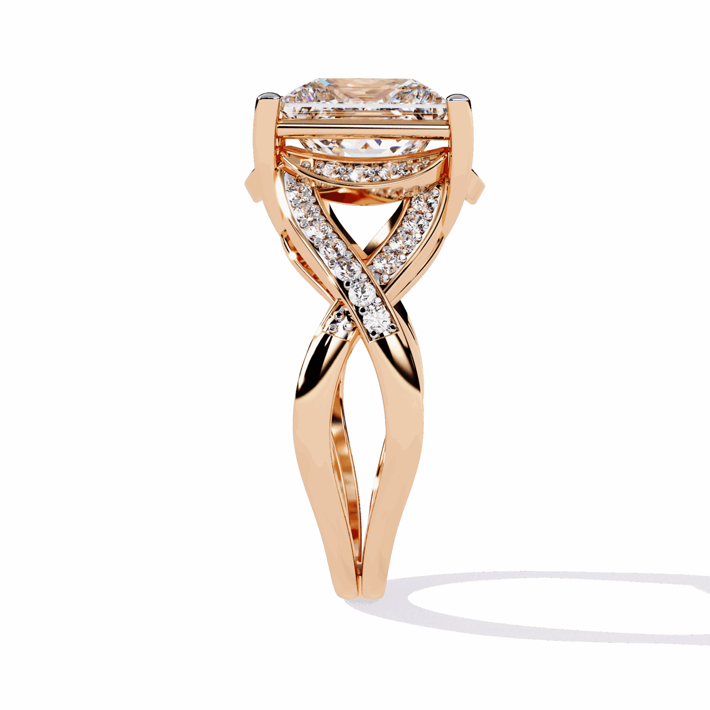 3.5 Carat Princess Party Ready Cocktail Ring in Moissanite | House of Estara
