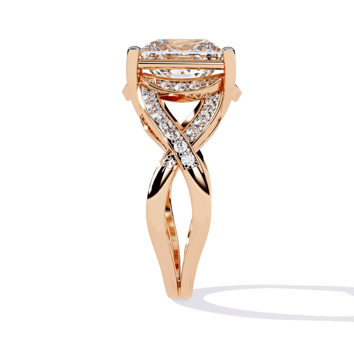 3.5 Carat Princess Party Ready Cocktail Ring in Moissanite | House of Estara
