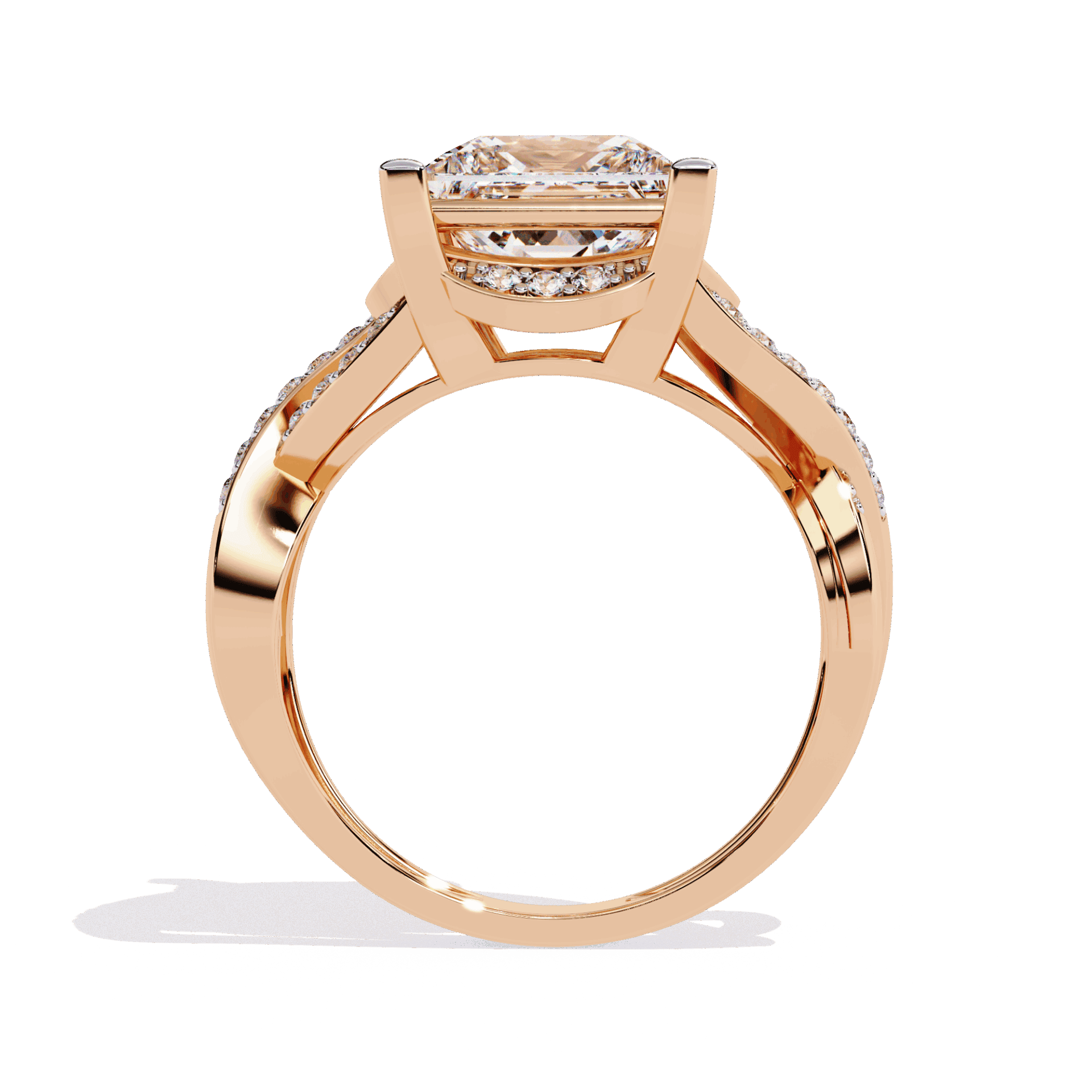 3.5 Carat Princess Party Ready Cocktail Ring in Moissanite | House of Estara