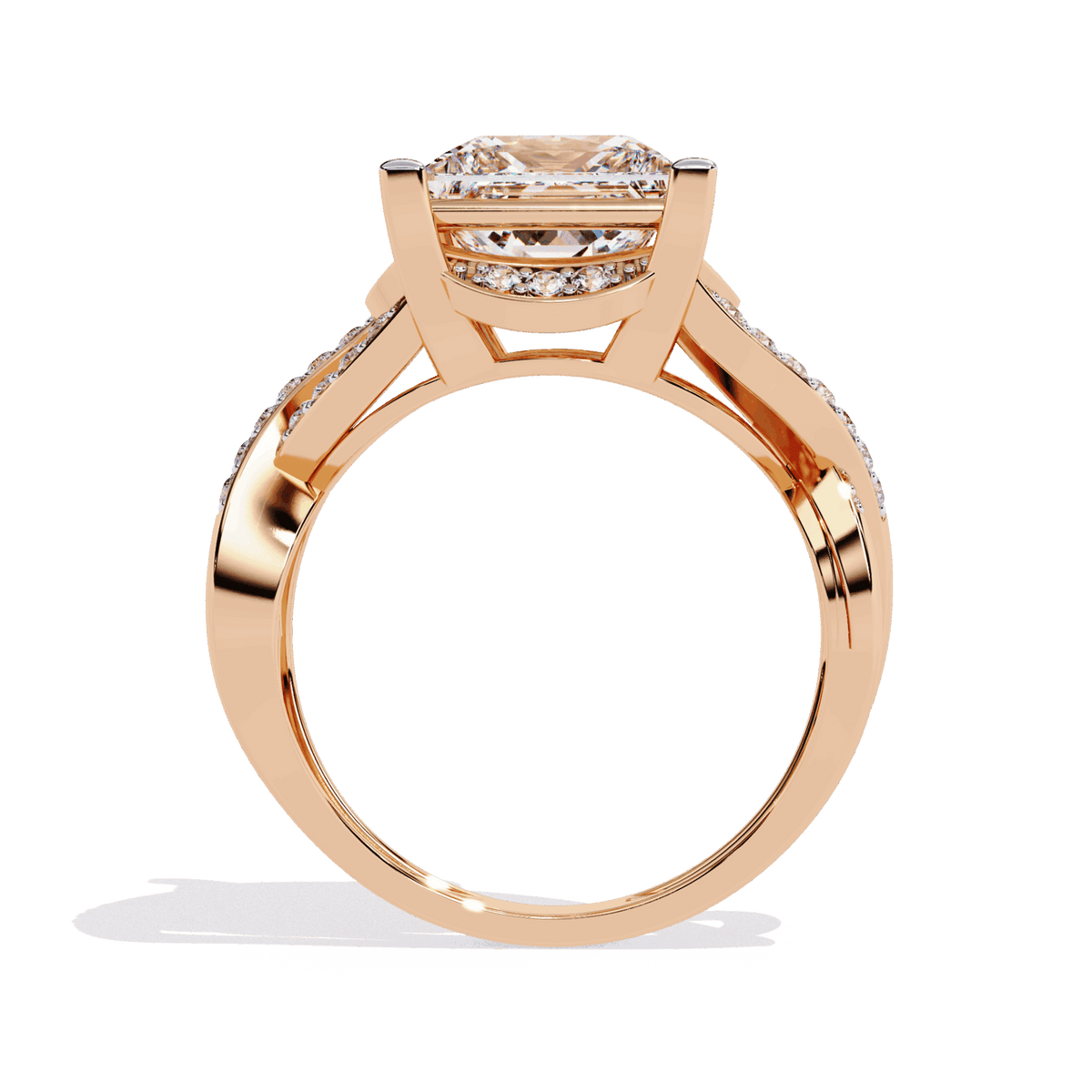 3.5 Carat Princess Party Ready Cocktail Ring in Moissanite | House of Estara
