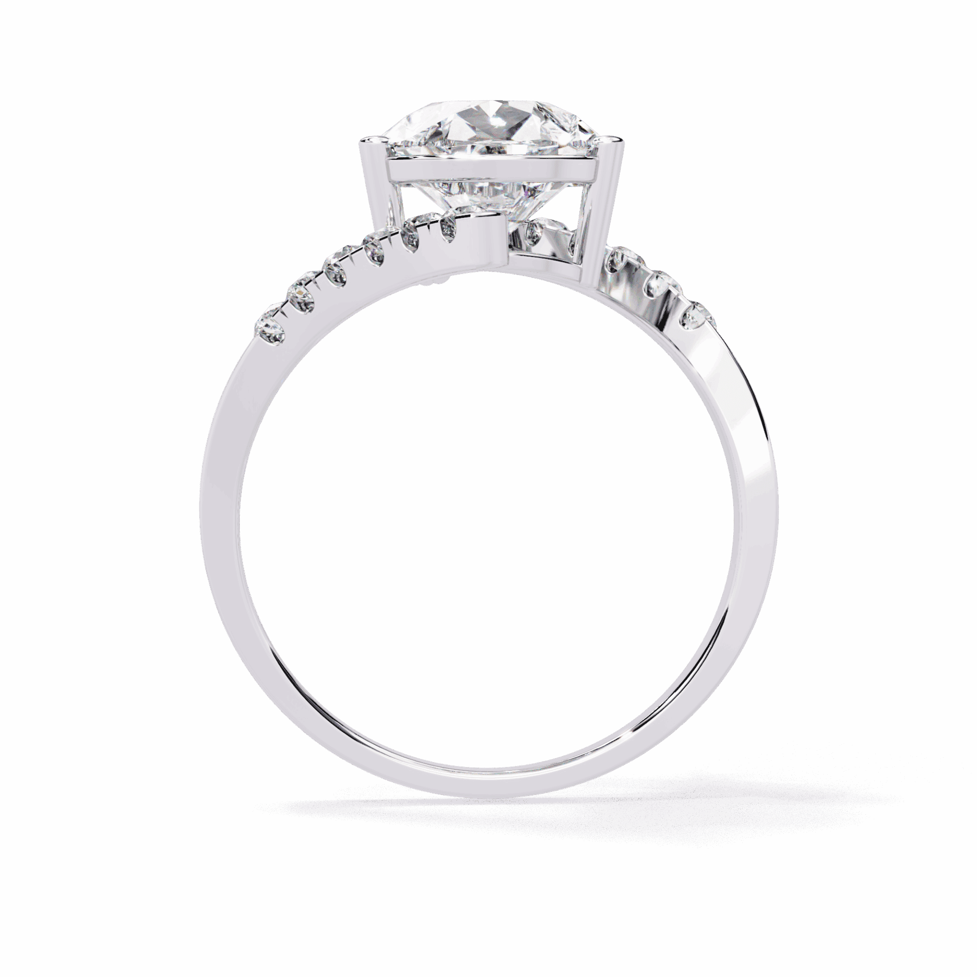 2.75 Carat Pear Signature Wear Ring in Moissanite | House of Estara