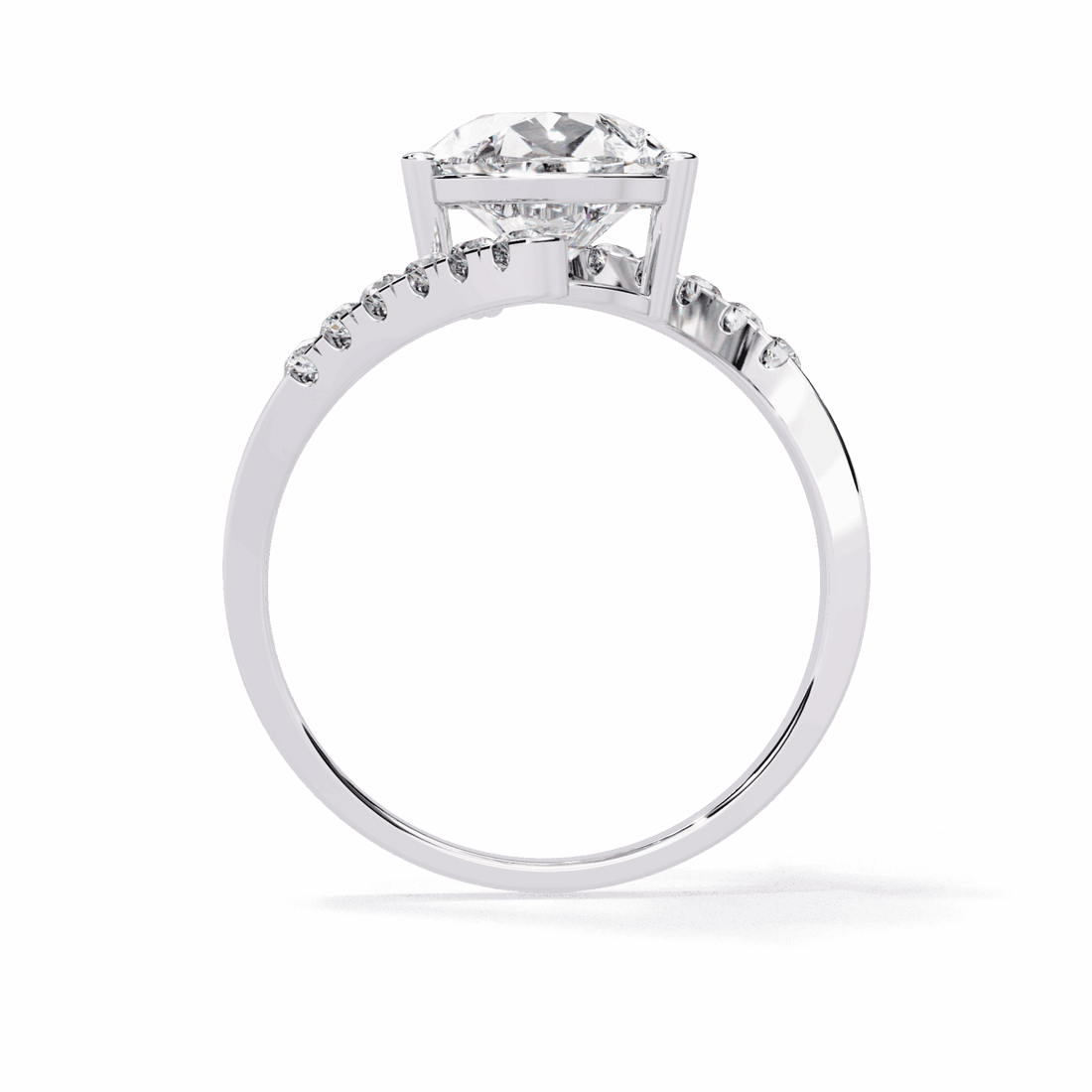 2.75 Carat Pear Signature Wear Ring in Moissanite | House of Estara