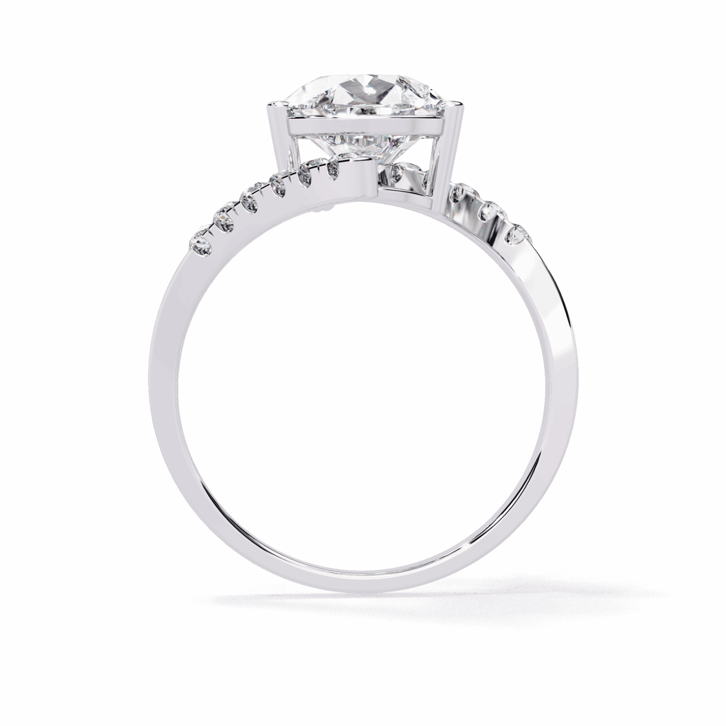 2.75 Carat Pear Signature Wear Ring in Moissanite | House of Estara