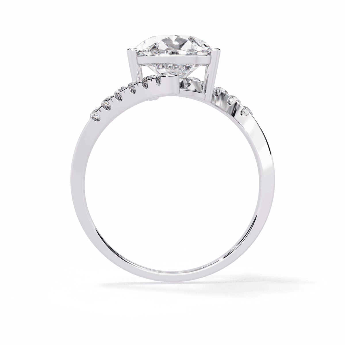 2.75 Carat Pear Signature Wear Ring in Moissanite | House of Estara