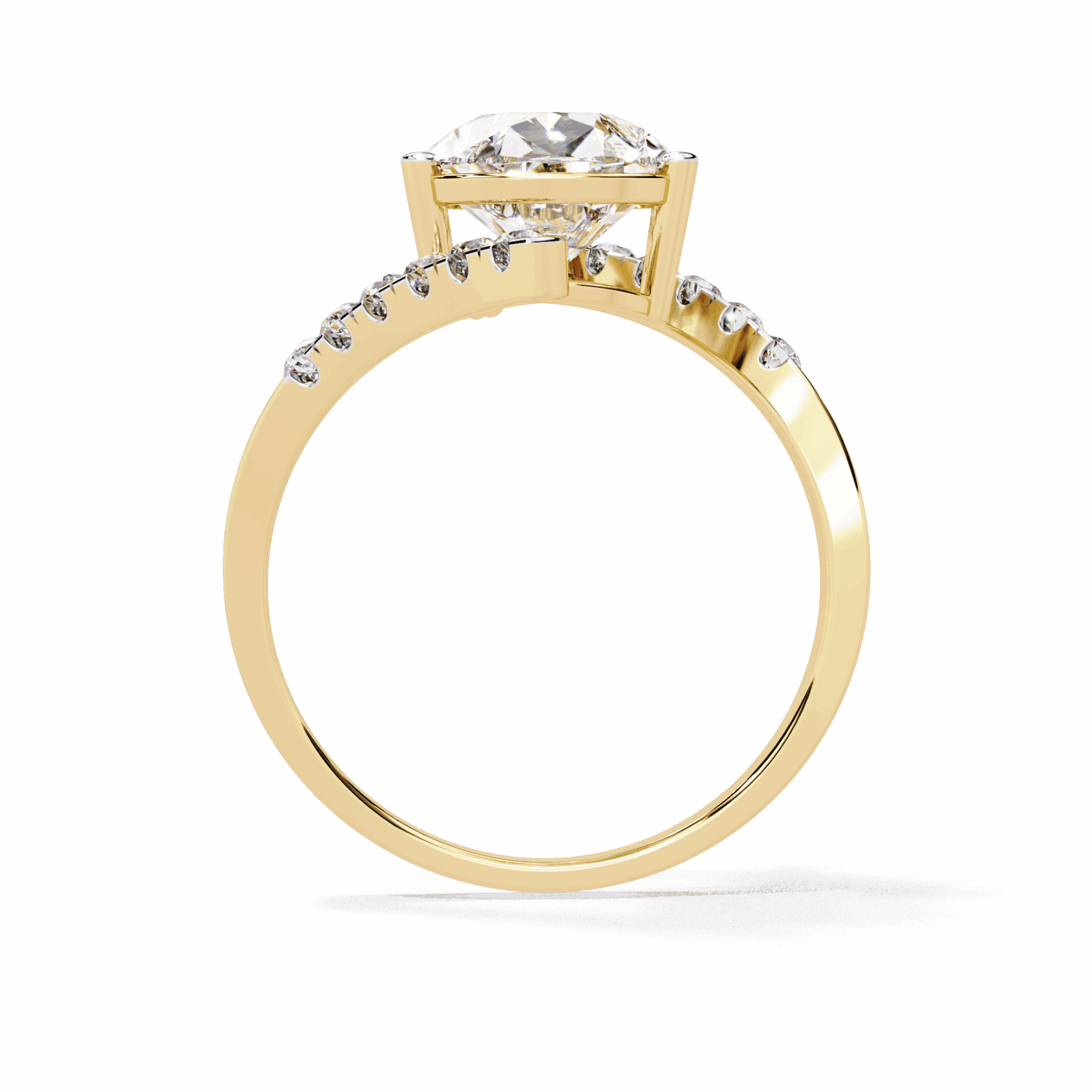 2.75 Carat Pear Signature Wear Ring in Moissanite | House of Estara