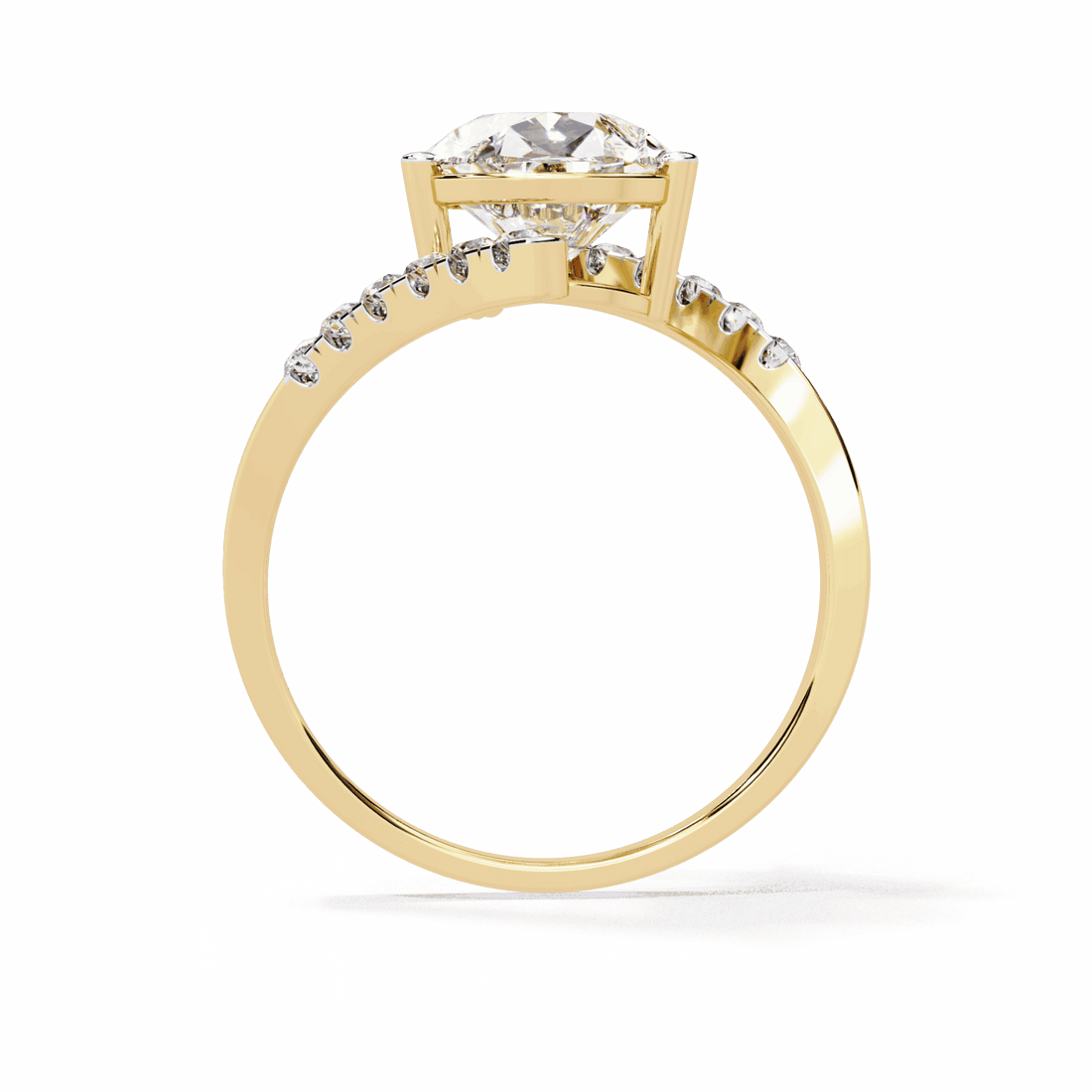 2.75 Carat Pear Signature Wear Ring in Moissanite | House of Estara