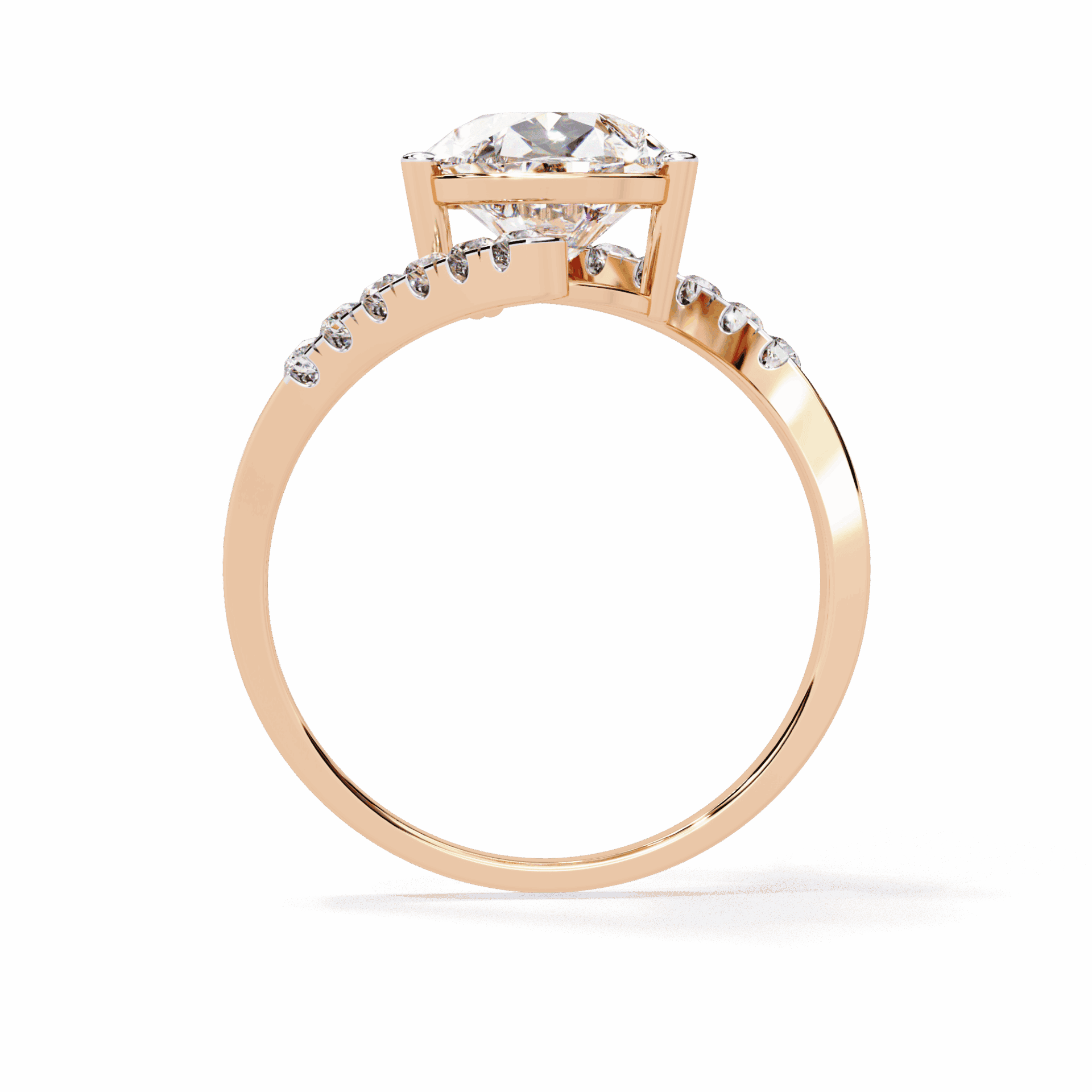 2.75 Carat Pear Signature Wear Ring in Moissanite | House of Estara