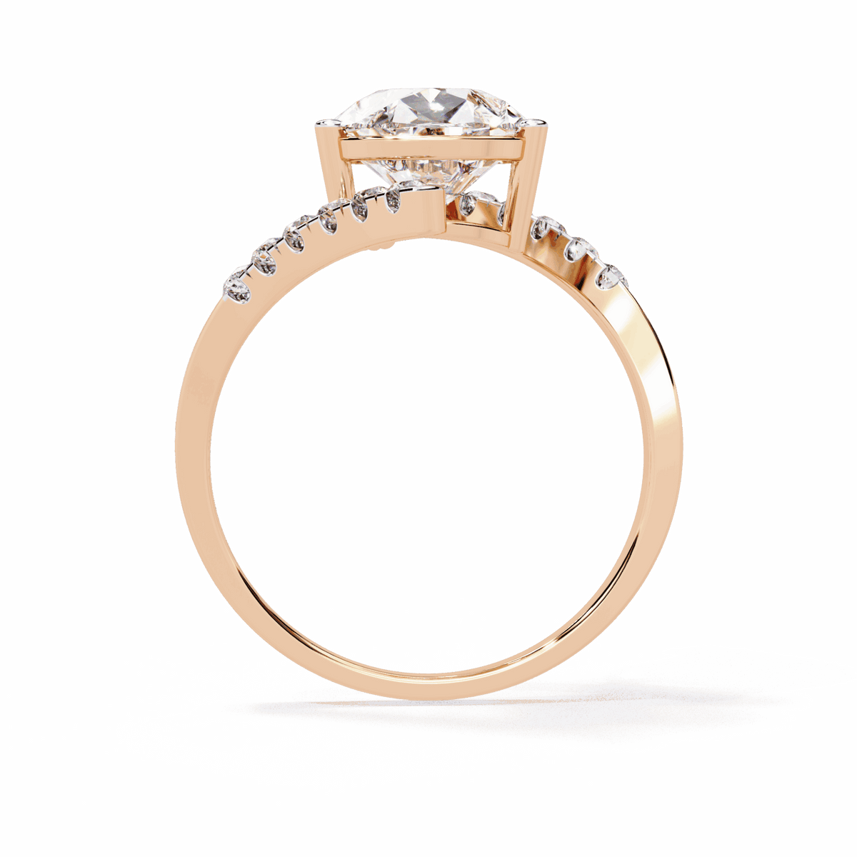 2.75 Carat Pear Signature Wear Ring in Moissanite | House of Estara