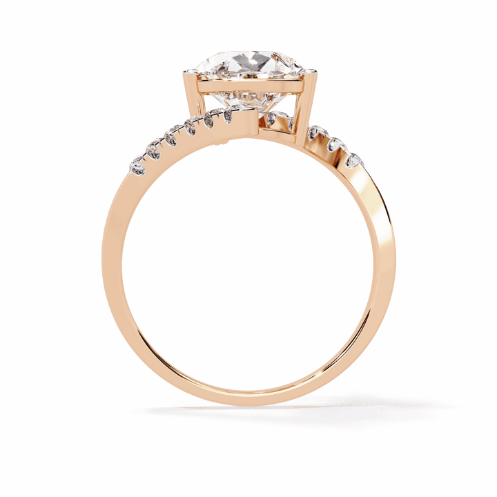 2.75 Carat Pear Signature Wear Ring in Moissanite | House of Estara