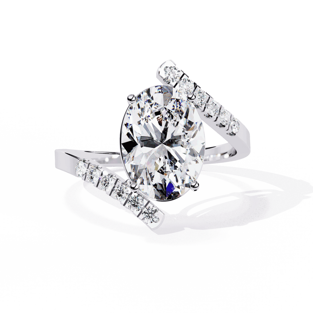 2.5 Carat Oval Signature Wear Ring in Moissanite | House of Estara