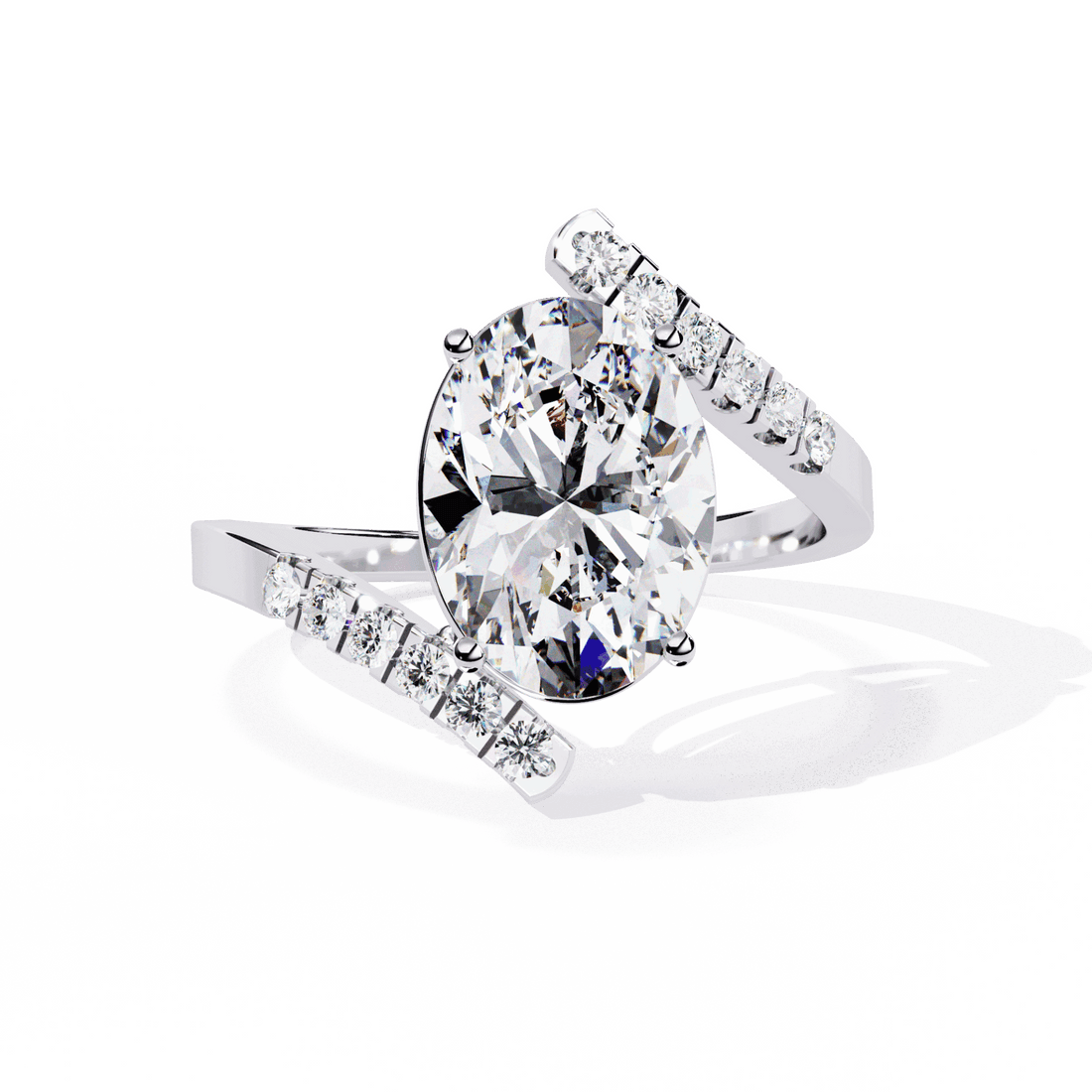 2.5 Carat Oval Signature Wear Ring in Moissanite | House of Estara