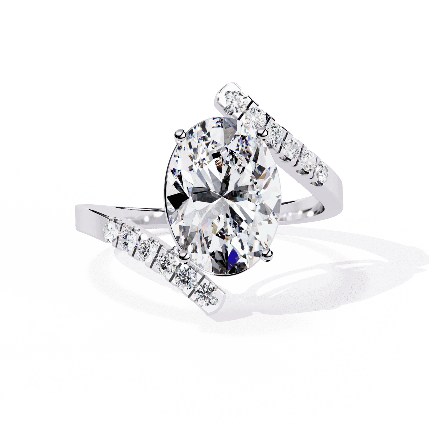 2.5 Carat Oval Signature Wear Ring in Moissanite | House of Estara