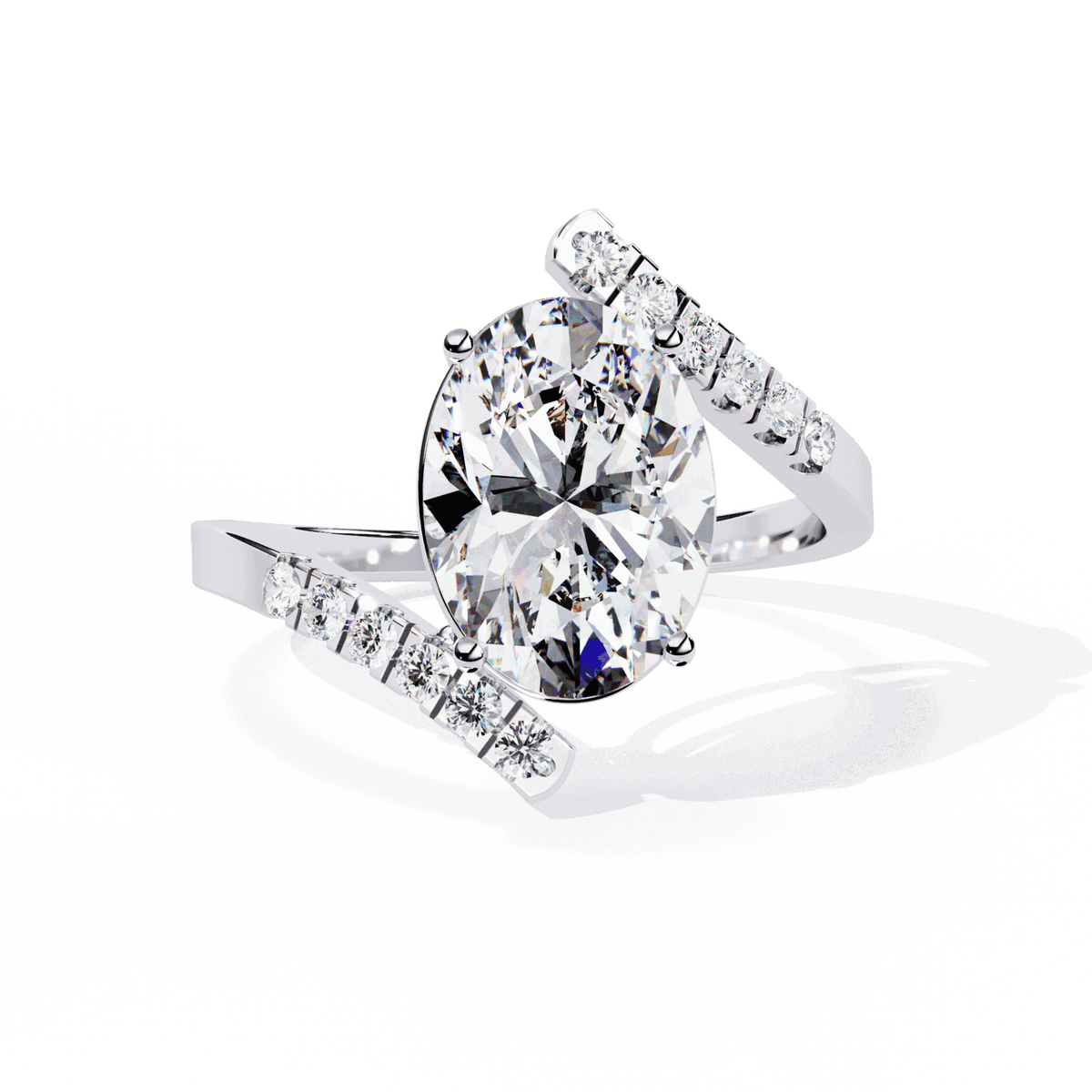2.5 Carat Oval Signature Wear Ring in Moissanite | House of Estara