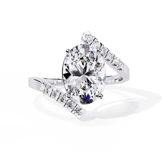 2.5 Carat Oval Signature Wear Ring in Moissanite | House of Estara