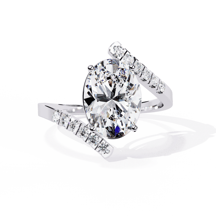 2.5 Carat Oval Signature Wear Ring in Moissanite | House of Estara