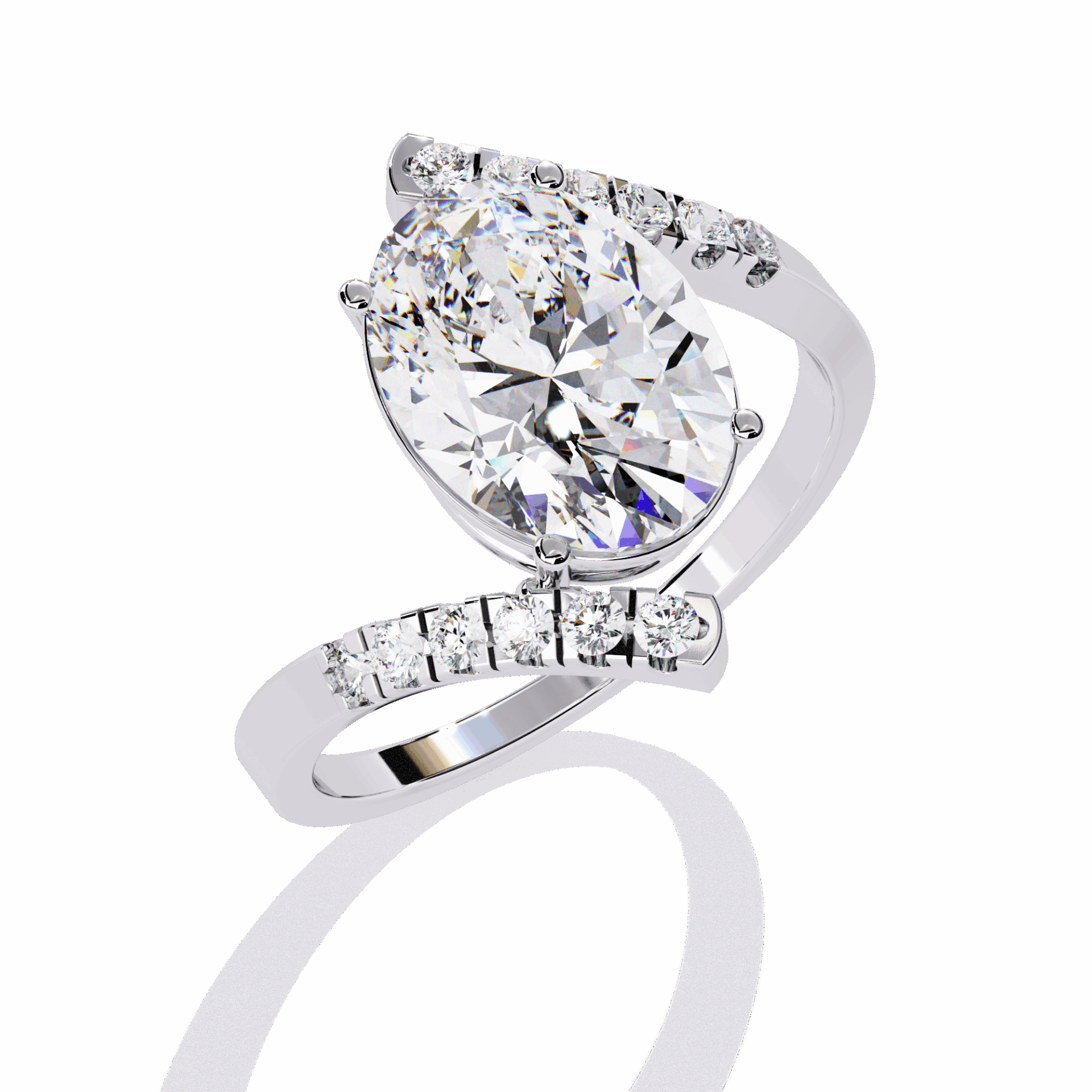 2.5 Carat Oval Signature Wear Ring in Moissanite | House of Estara