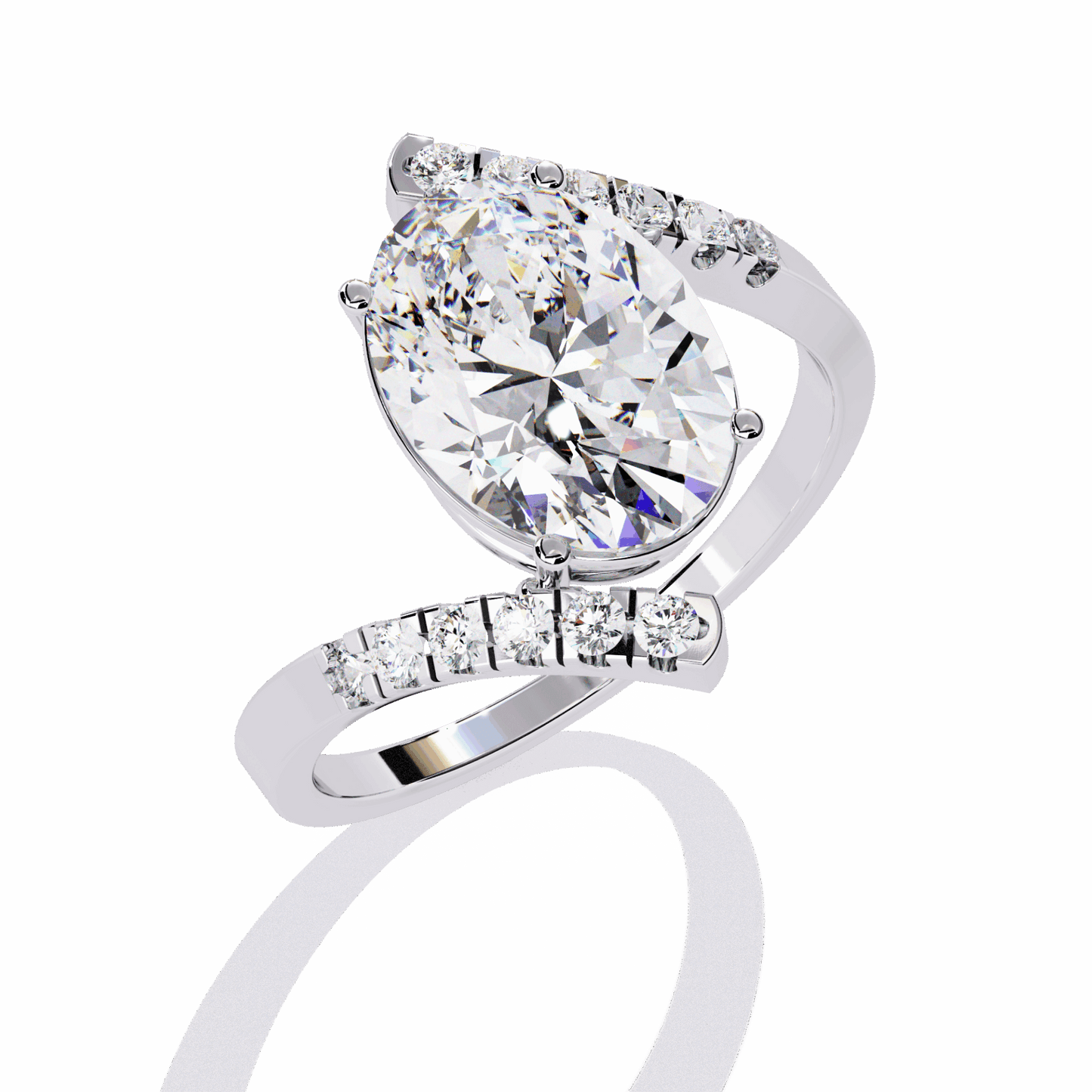 2.5 Carat Oval Signature Wear Ring in Moissanite | House of Estara