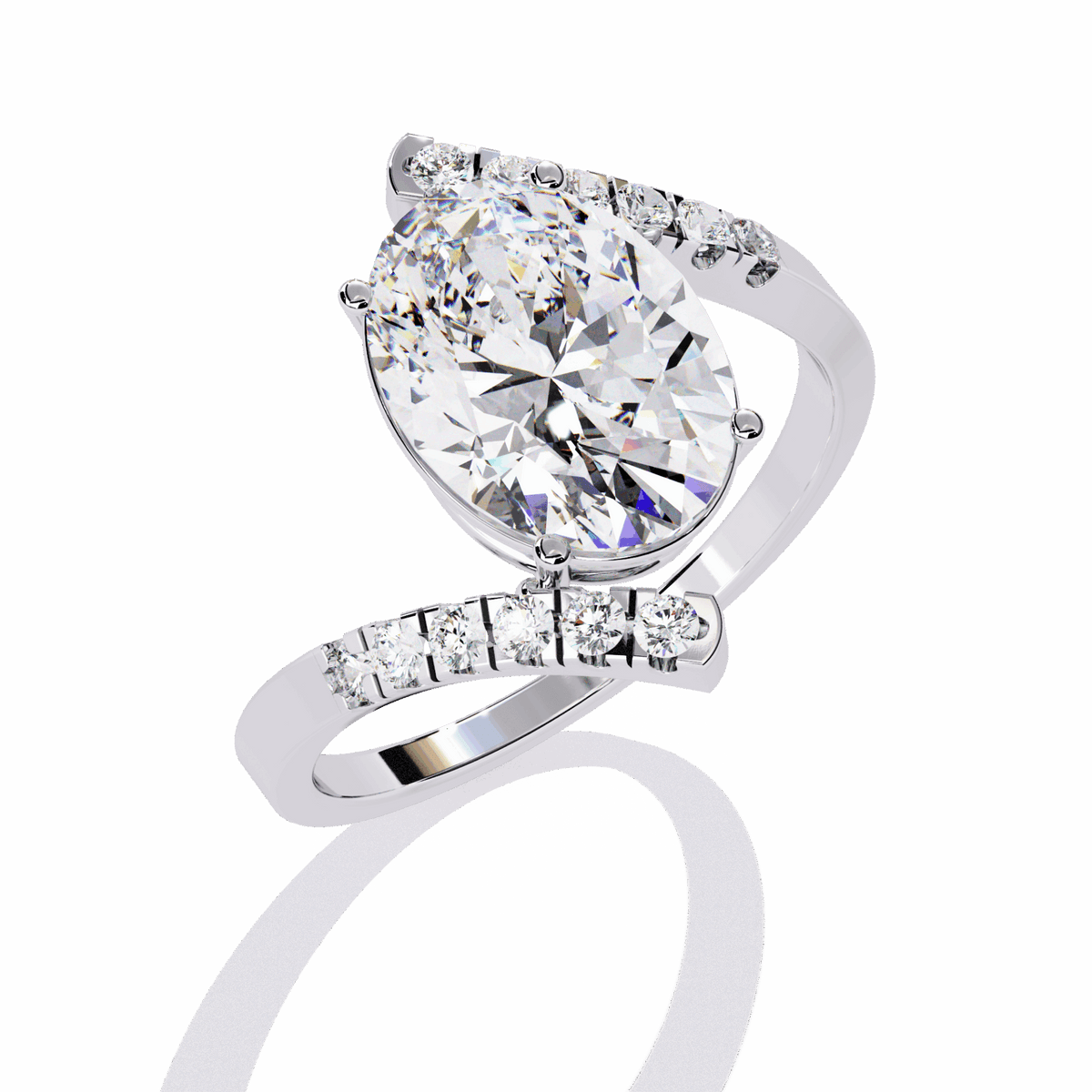2.5 Carat Oval Signature Wear Ring in Moissanite | House of Estara