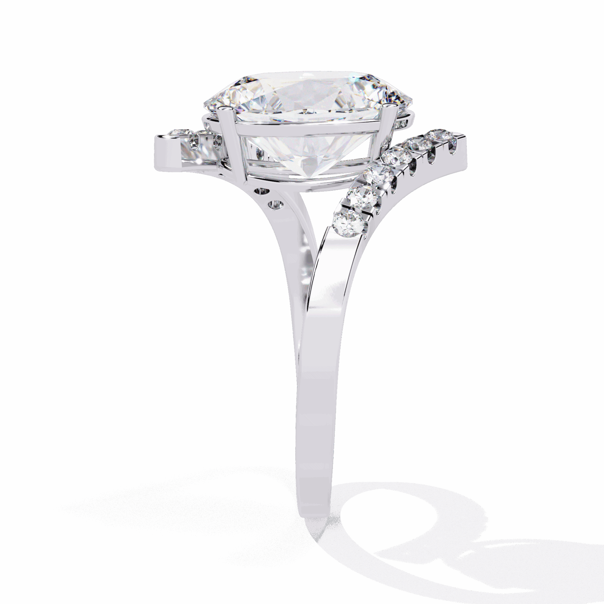 2.5 Carat Oval Signature Wear Ring in Moissanite | House of Estara