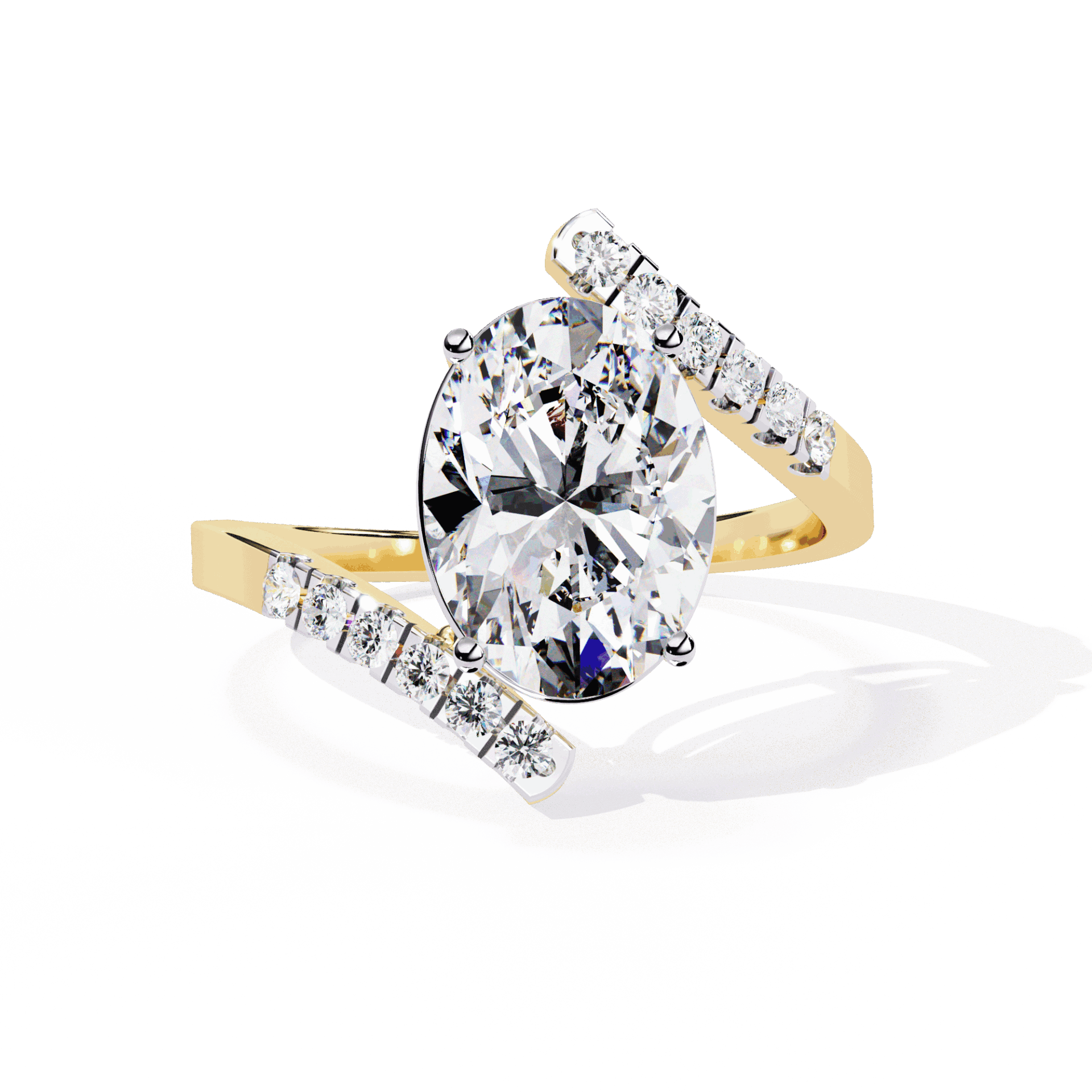 2.5 Carat Oval Signature Wear Ring in Moissanite | House of Estara