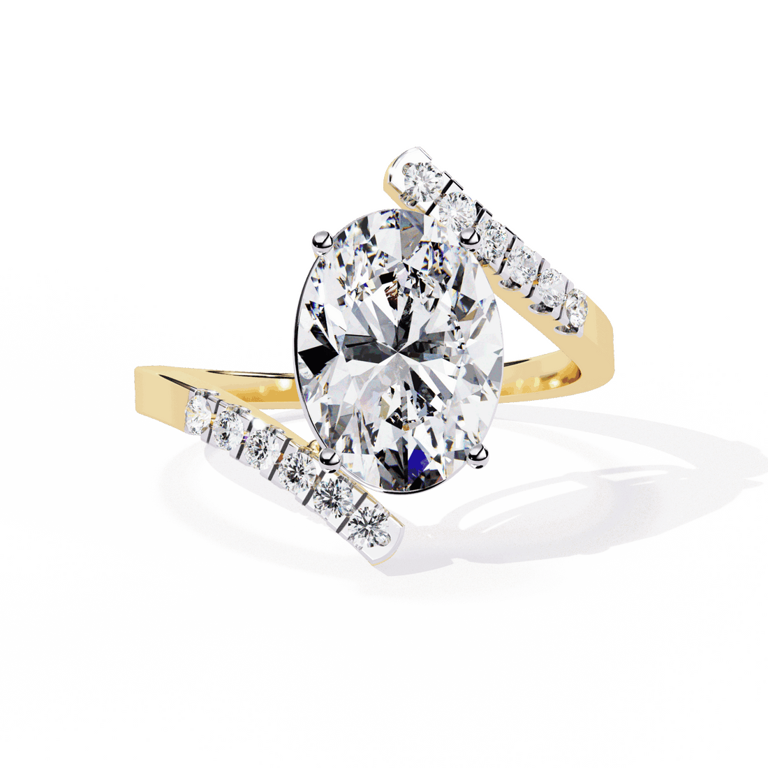 2.5 Carat Oval Signature Wear Ring in Moissanite | House of Estara