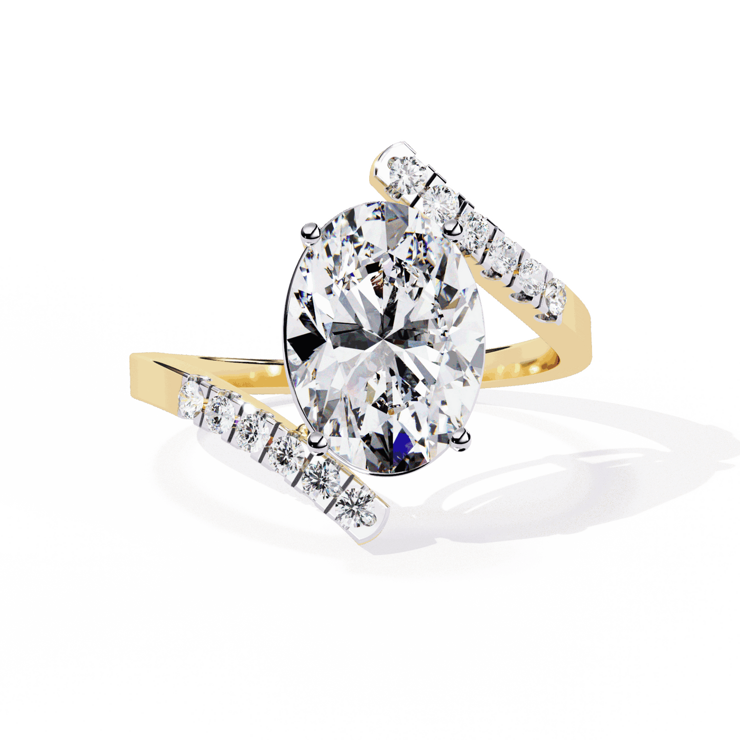 2.5 Carat Oval Signature Wear Ring in Moissanite | House of Estara