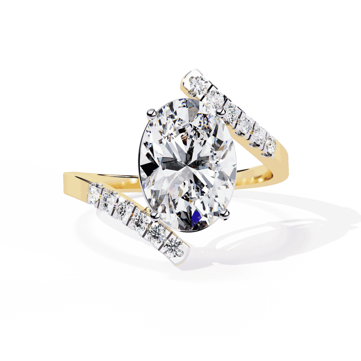 2.5 Carat Oval Signature Wear Ring in Moissanite | House of Estara