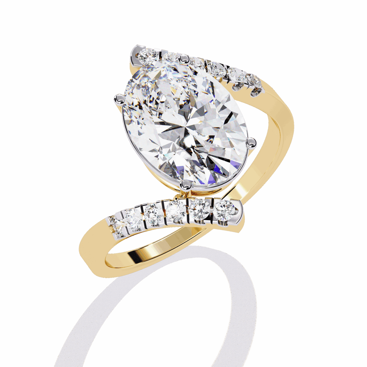 2.5 Carat Oval Signature Wear Ring in Moissanite | House of Estara