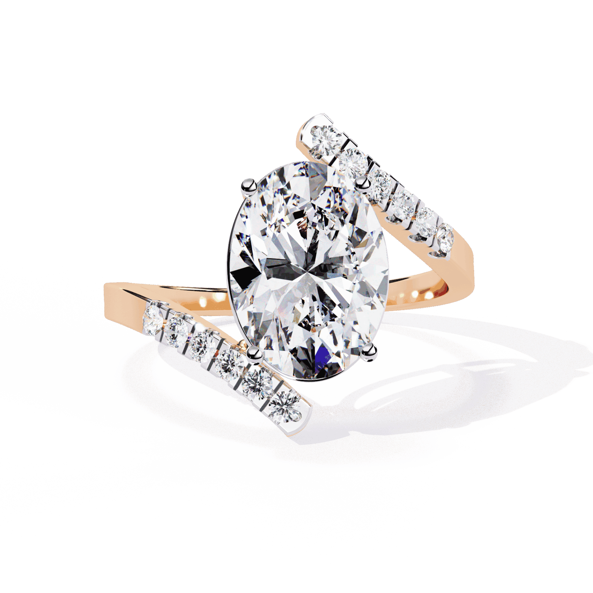 2.5 Carat Oval Signature Wear Ring in Moissanite | House of Estara