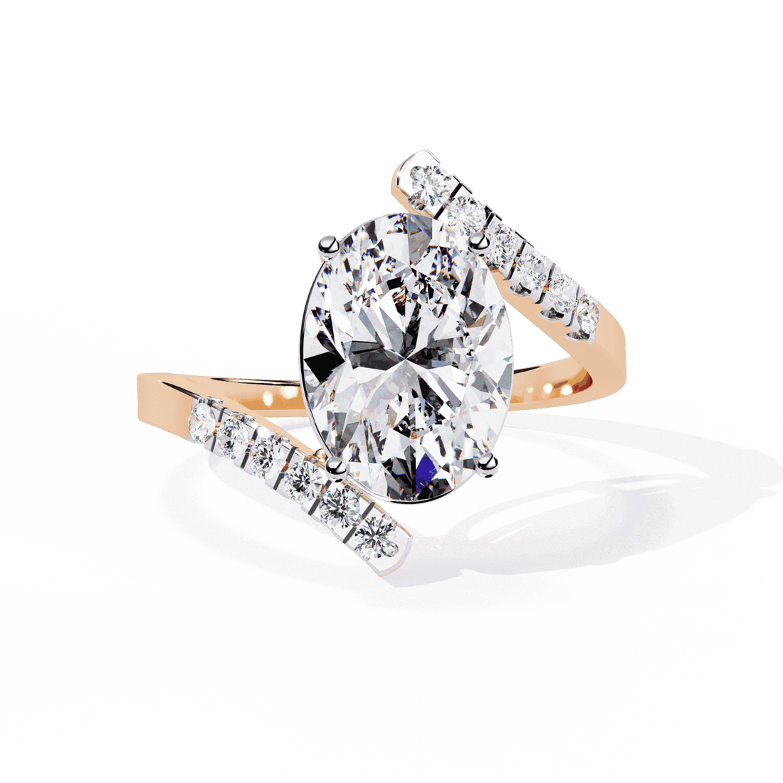 2.5 Carat Oval Signature Wear Ring in Moissanite | House of Estara
