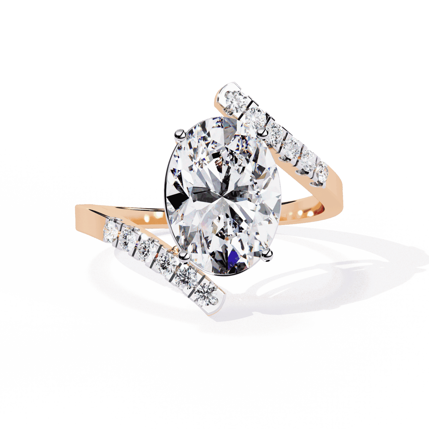 2.5 Carat Oval Signature Wear Ring in Moissanite | House of Estara