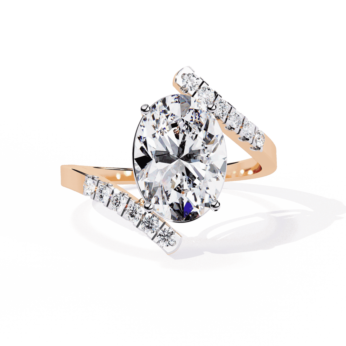 2.5 Carat Oval Signature Wear Ring in Moissanite | House of Estara