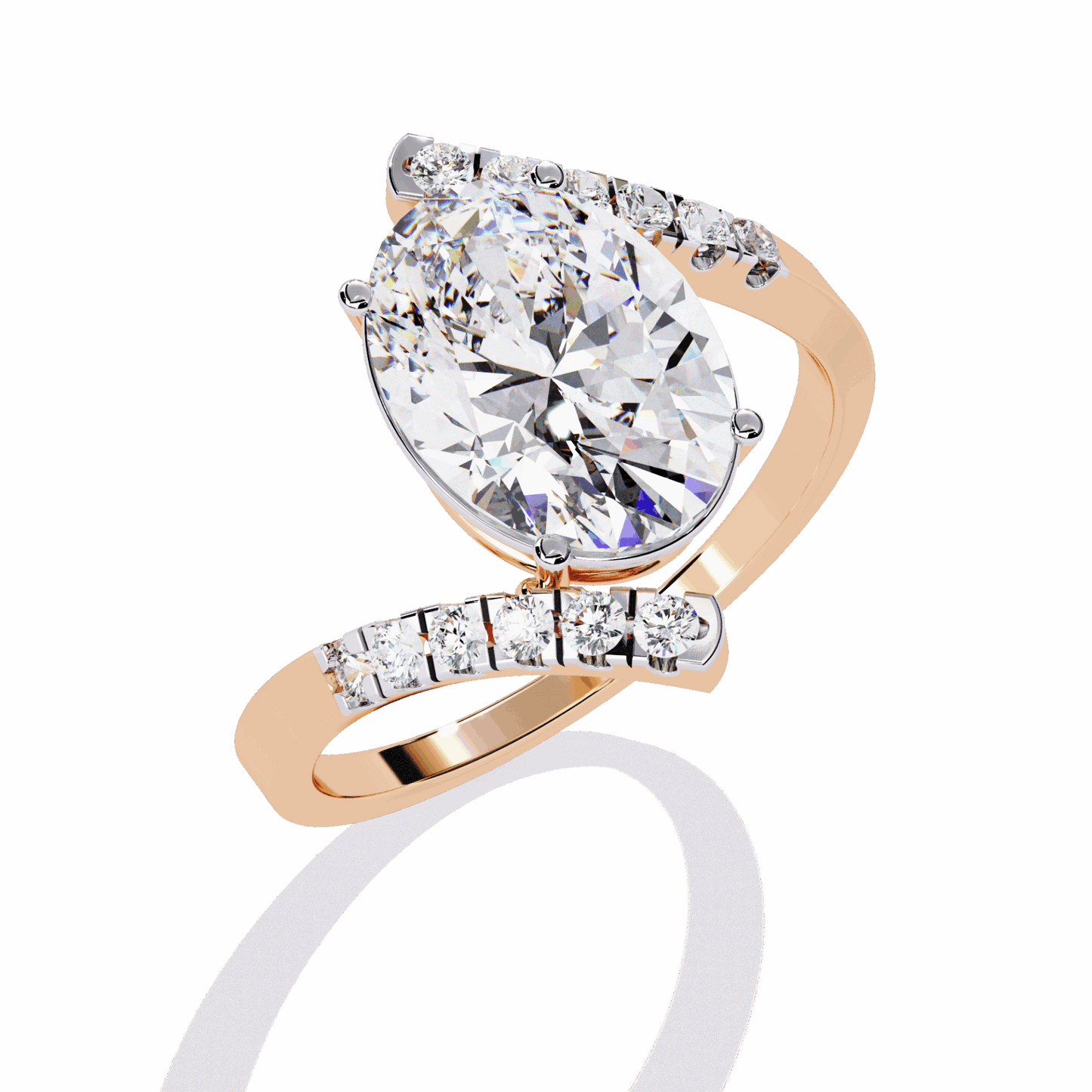 2.5 Carat Oval Signature Wear Ring in Moissanite | House of Estara