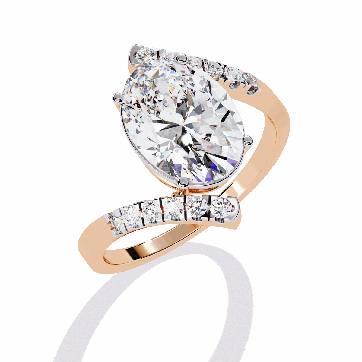 2.5 Carat Oval Signature Wear Ring in Moissanite | House of Estara