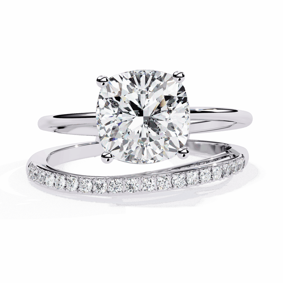 Signature Wear Cushion Split Shank Pavé