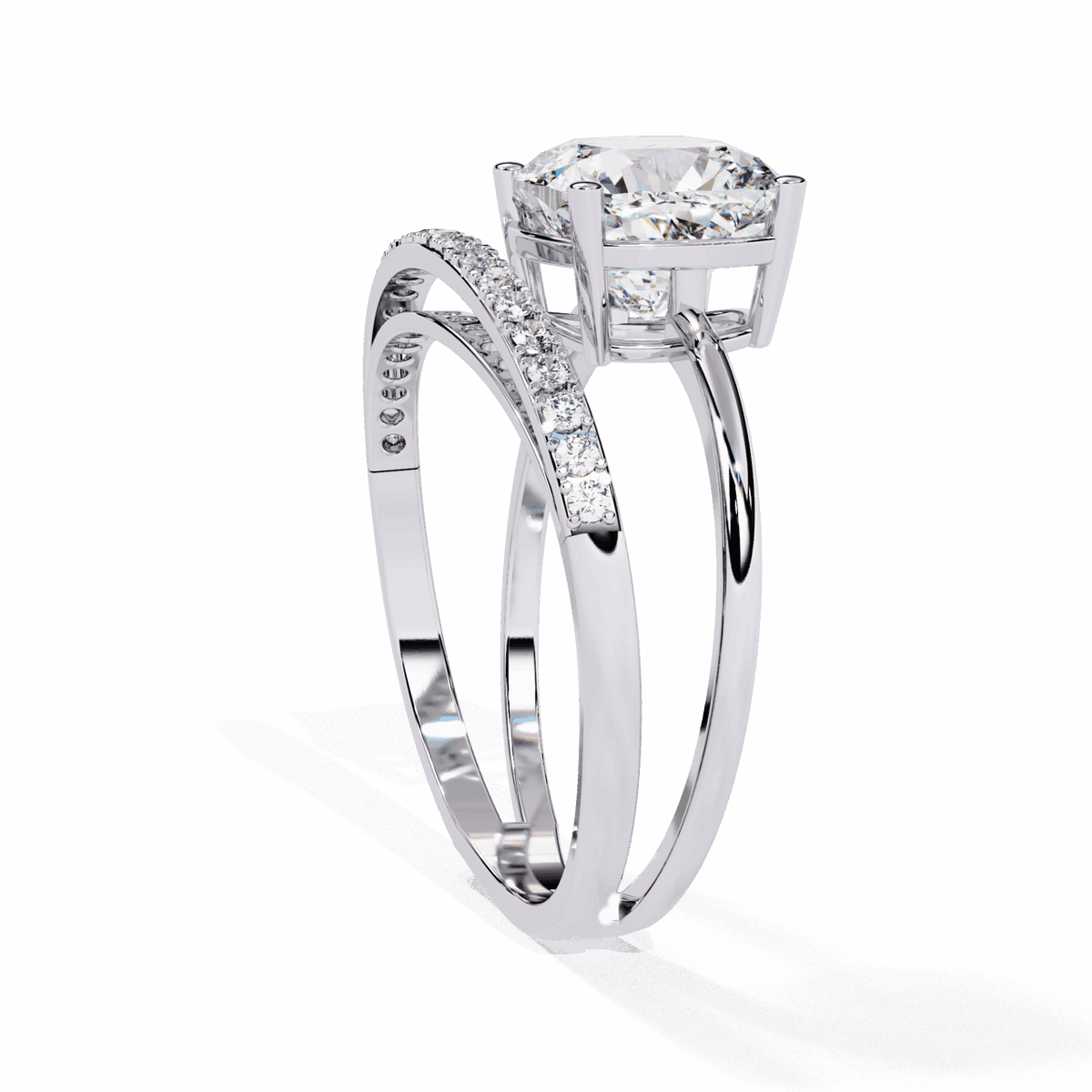 2.5 Carat Cushion Signature Wear Ring in Moissanite | House of Estara