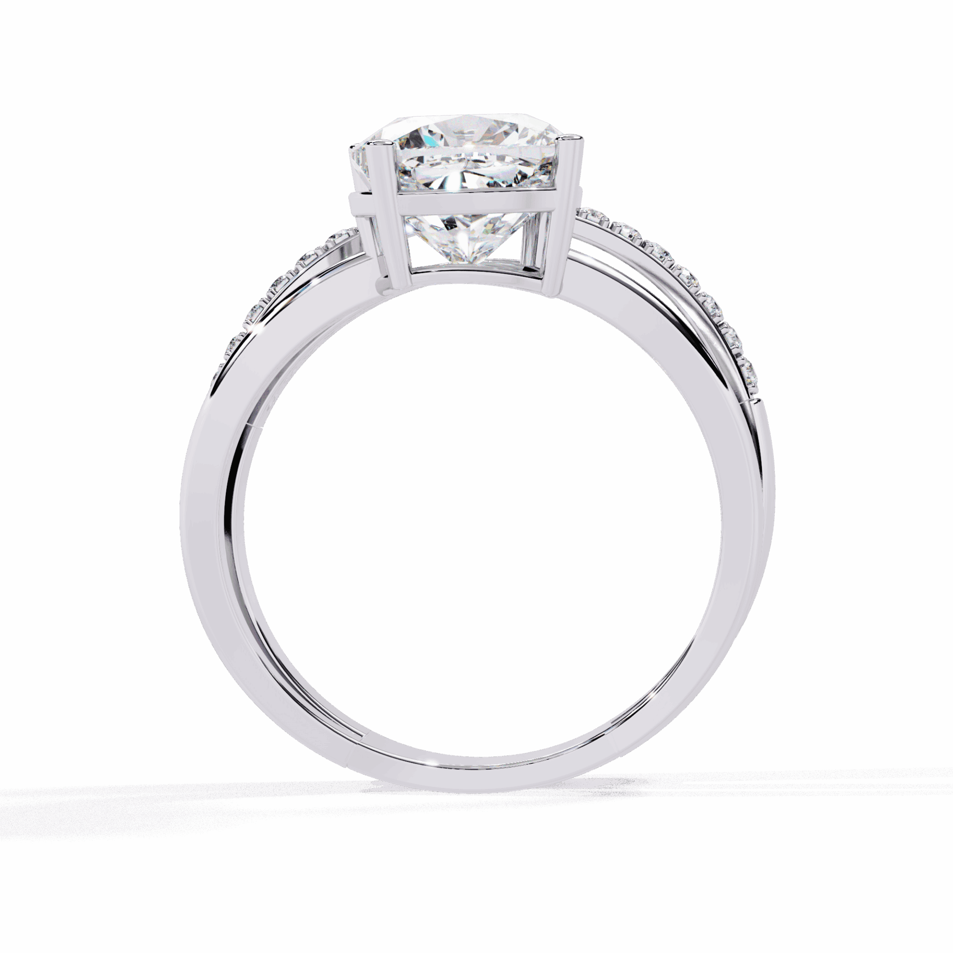 2.5 Carat Cushion Signature Wear Ring in Moissanite | House of Estara