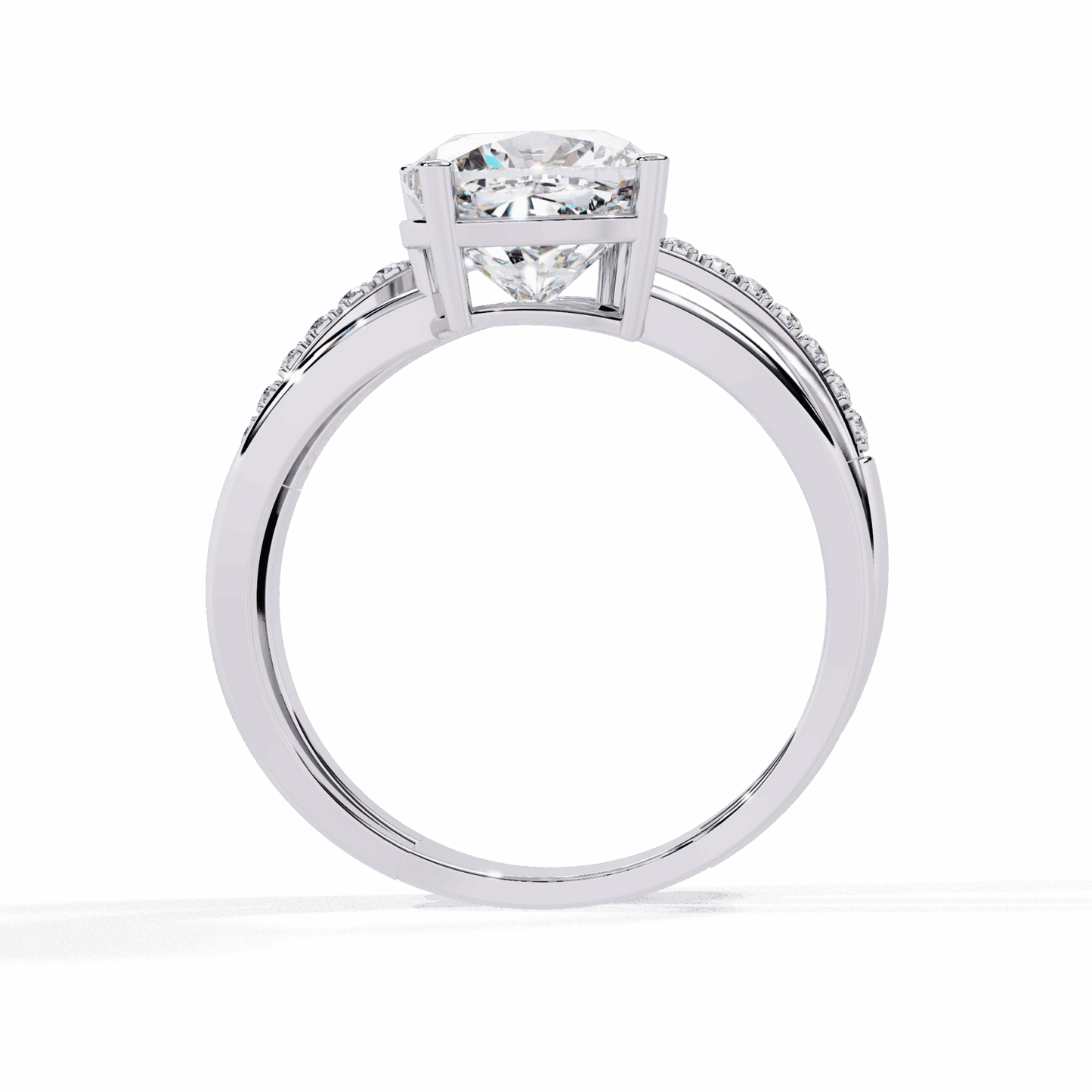 2.5 Carat Cushion Signature Wear Ring in Moissanite | House of Estara