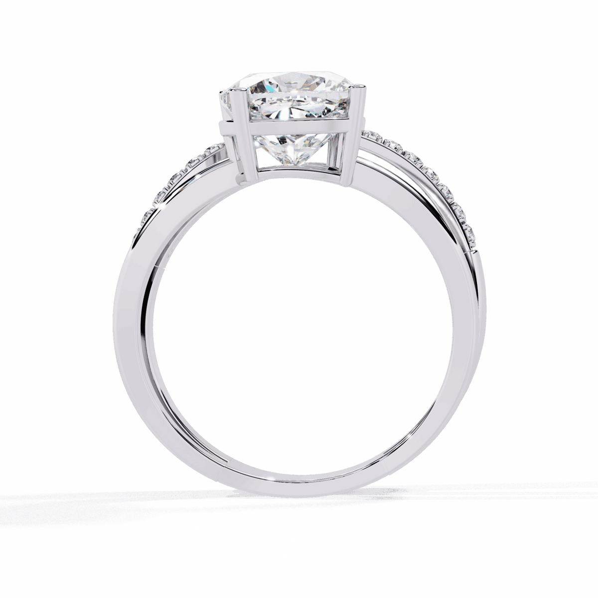 2.5 Carat Cushion Signature Wear Ring in Moissanite | House of Estara