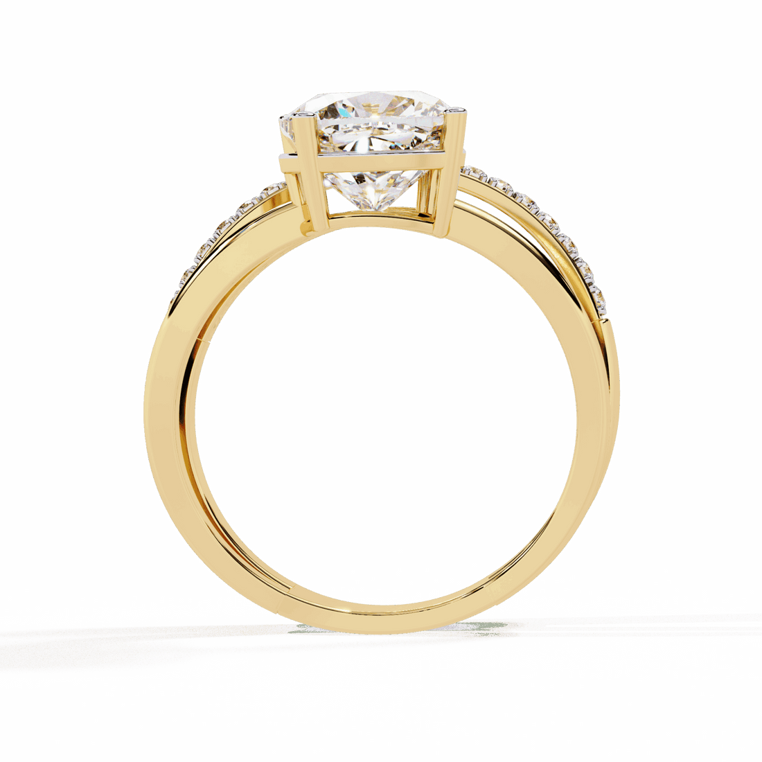 2.5 Carat Cushion Signature Wear Ring in Moissanite | House of Estara