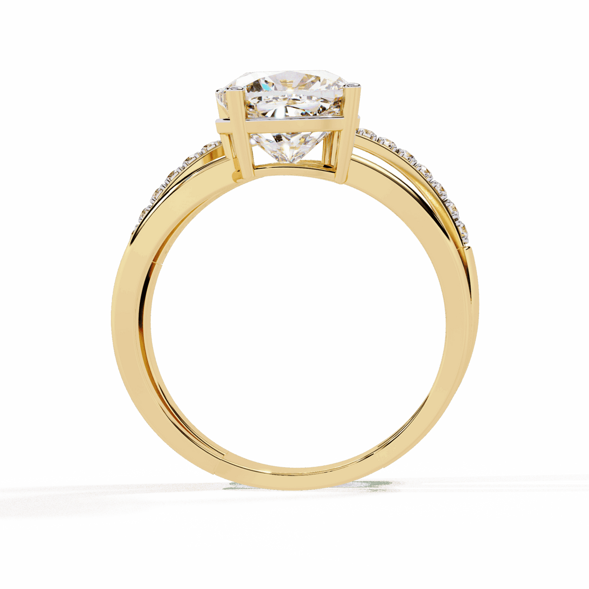 2.5 Carat Cushion Signature Wear Ring in Moissanite | House of Estara