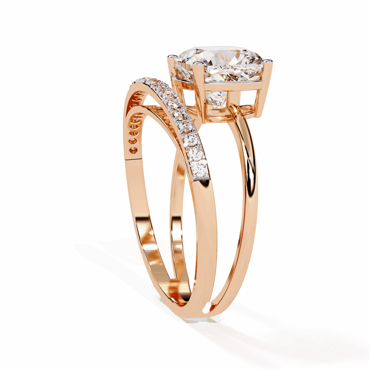 2.5 Carat Cushion Signature Wear Ring in Moissanite | House of Estara