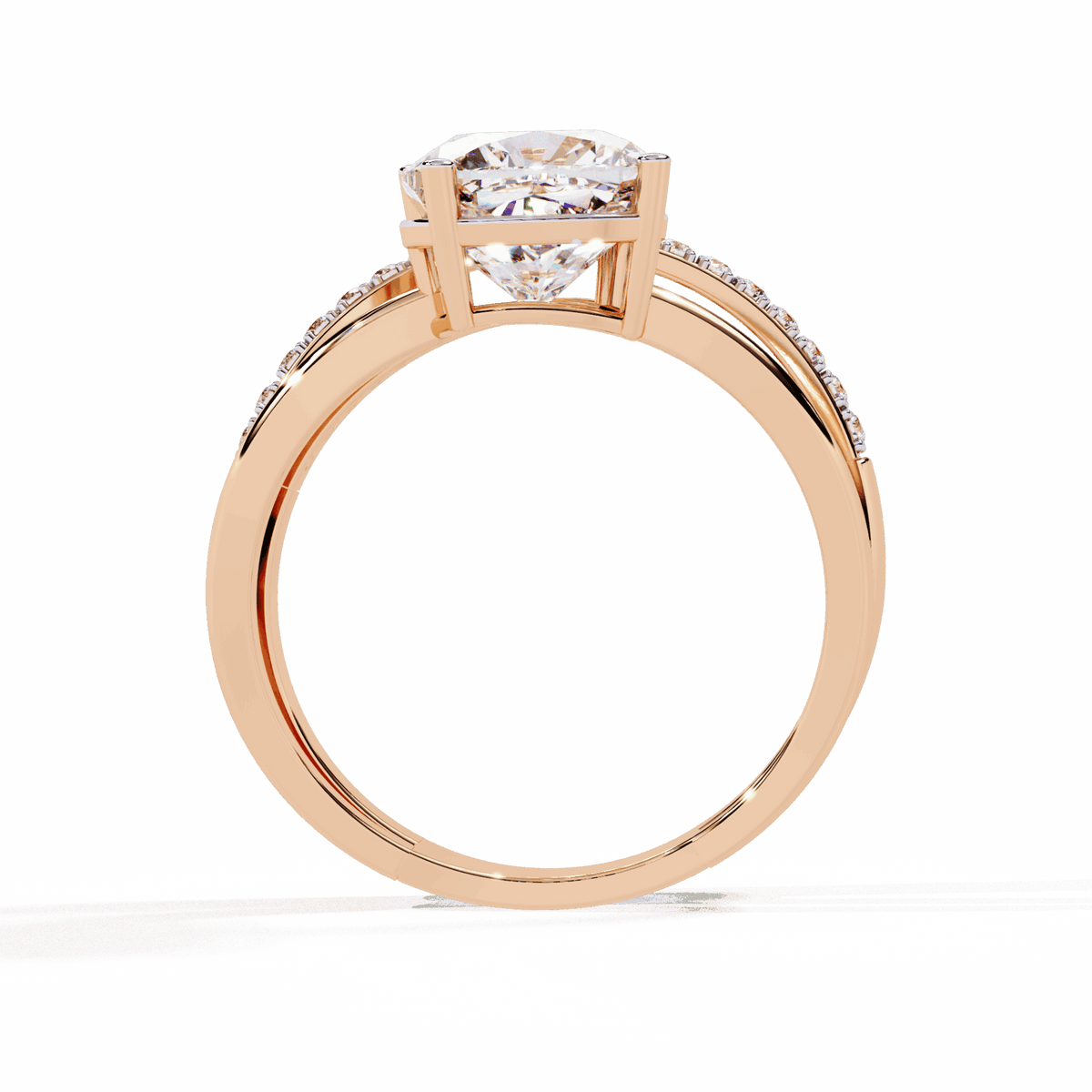 2.5 Carat Cushion Signature Wear Ring in Moissanite | House of Estara