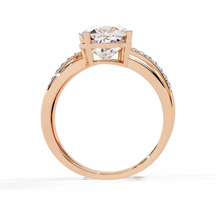 2.5 Carat Cushion Signature Wear Ring in Moissanite | House of Estara