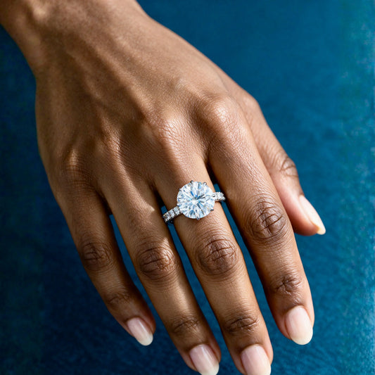 2.75 Carat Round Cut Forevermore Solitaire Moissanite Ring